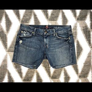 7 For All Mankind Dojo Cutoff Jean Shorts Size 30